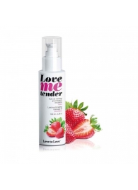 Съедобное согревающее массажное масло Love Me Tender Strawberry с ароматом клубники - 100 мл. - Love to Love - купить с доставкой в Череповце