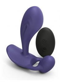 Темно-синий вибромассажер Witty P G Vibrator with Remote Control - Love to Love - в Череповце купить с доставкой
