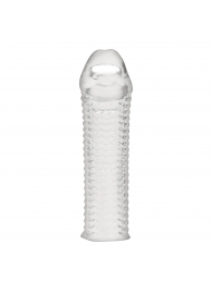 Текстурированная насадка на пенис Clear Textured Penis Enhancing Sleeve Extension - 16,5 см. - BlueLine - в Череповце купить с доставкой
