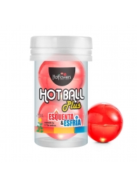Лубрикант на масляной основе Hot Ball Plus с охлаждающе-разогревающим эффектом (2 шарика по 3 гр.) - HotFlowers - купить с доставкой в Череповце
