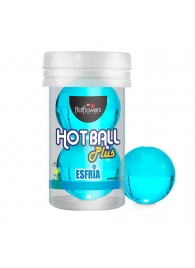 Лубрикант на масляной основе Hot Ball Plus с охлаждающим эффектом (2 шарика по 3 гр.) - HotFlowers - купить с доставкой в Череповце
