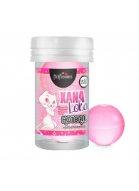 Лубрикант на силиконовой основе с эффектом вибрации Xana Loka Hot Ball (2 шарика по 3 гр.) - HotFlowers - купить с доставкой в Череповце