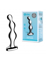Стальной анальный фаллоимитатор для простаты Stainless Steel Anal Beads - 13 см. - b-Vibe - в Череповце купить с доставкой