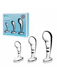 Набор из 3 стальных стимуляторов простаты Stainless Steel P-spot Training Set - b-Vibe - в Череповце купить с доставкой