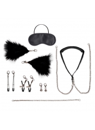 Большой эротический набор из 12 предметов Interchangeable Collar   Nipple Clips Set - Lux Fetish - купить с доставкой в Череповце
