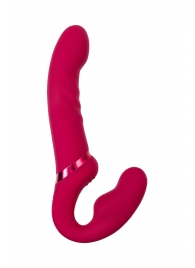 Малиновый безремневой страпон Lapis - 23 см. - Lovense - купить с доставкой в Череповце