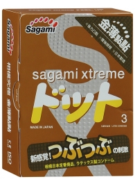 Презервативы Sagami Xtreme FEEL UP с точечной текстурой и линиями прилегания - 3 шт. - Sagami - купить с доставкой в Череповце