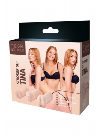 Набор из 3 мастурбаторов The Girl Next Door Tina - Dream Toys - в Череповце купить с доставкой