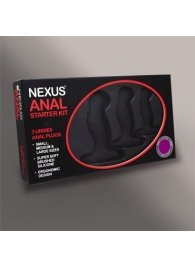 Набор из 3 массажеров простаты чёрного цвета NEXUS ANAL STARTER KIT - Nexus Range - в Череповце купить с доставкой