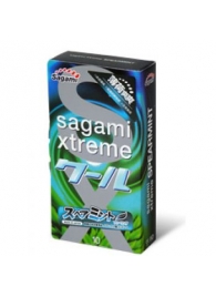 Презервативы Sagami Xtreme Mint с ароматом мяты - 10 шт. - Sagami - купить с доставкой в Череповце