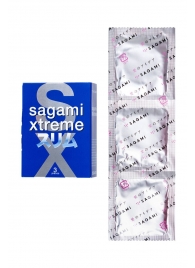 Розовые презервативы Sagami Xtreme FEEL FIT 3D - 3 шт. - Sagami - купить с доставкой в Череповце