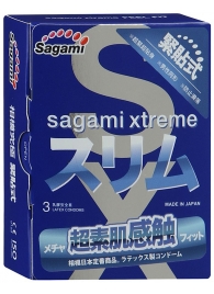 Розовые презервативы Sagami Xtreme FEEL FIT 3D - 3 шт. - Sagami - купить с доставкой в Череповце