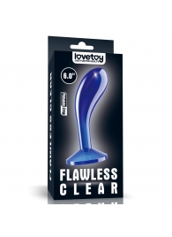 Синяя анальная втулка Flawless Clear Prostate Plug 6.0 - 15 см. - Lovetoy - в Череповце купить с доставкой