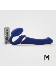 Синий безремневой страпон Multi Orgasm Size M с клиторальной стимуляцией - Strap-on-me - купить с доставкой в Череповце