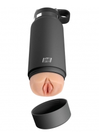 Серый мастурбатор в виде бутылки F*ck Flask - Pipedream - в Череповце купить с доставкой