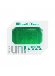 Зеленый мастурбатор-стимулятор Tenga Uni Emerald - Tenga - в Череповце купить с доставкой