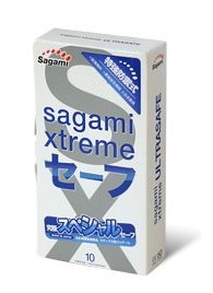 Презервативы Sagami Xtreme Ultrasafe с двойным количеством смазки - 10 шт. - Sagami - купить с доставкой в Череповце