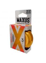 Презервативы анатомической формы Maxus Sensual - 3 шт. - Maxus - купить с доставкой в Череповце