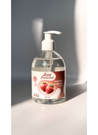 Лубрикант на водной снове Love Protection Strawberry с ароматом клубники - 300 мл. - Lola Games - купить с доставкой в Череповце
