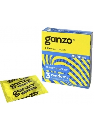 Классические презервативы с обильной смазкой Ganzo Classic - 3 шт. - Ganzo - купить с доставкой в Череповце