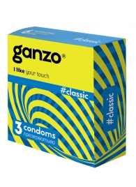 Классические презервативы с обильной смазкой Ganzo Classic - 3 шт. - Ganzo - купить с доставкой в Череповце