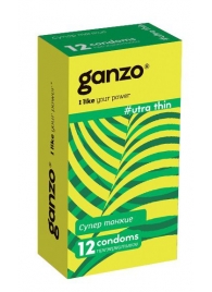 Ультратонкие презервативы Ganzo Ultra thin - 12 шт. - Ganzo - купить с доставкой в Череповце