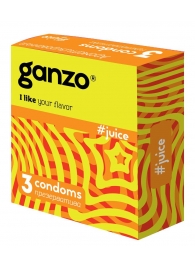 Ароматизированные презервативы Ganzo Juice - 3 шт. - Ganzo - купить с доставкой в Череповце