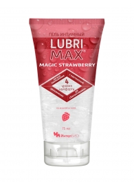 Интимный гель-смазка на водной основе Lubrimax Magic Strawberry - 75 мл. - ИнтелБИО - купить с доставкой в Череповце