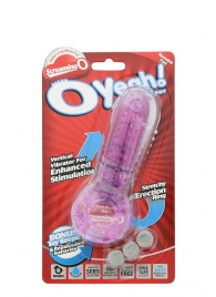 Фиолетовое эрекционное кольцо с вибрацией и пальчиком OYEAH PURPLE - Screaming O - в Череповце купить с доставкой