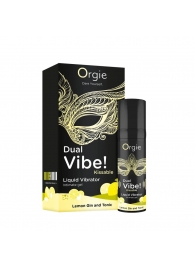 Съедобный жидкий вибратор Dual Vibe! со вкусом лимонного джина с тоником - 15 мл. - ORGIE - купить с доставкой в Череповце