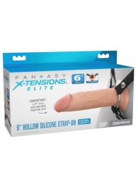 Полый страпон на ремнях 6’’ Hollow Silicone Strap-on - Pipedream - купить с доставкой в Череповце