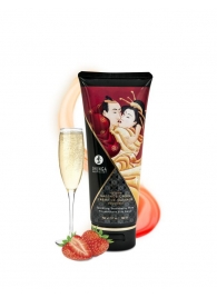 Массажный крем для тела с ароматом клубники и шампанского Sparkling Strawberry Wine - 200 мл. - Shunga - купить с доставкой в Череповце