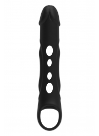 Черная насадка-удлинитель Vibrating Extender With Remote с вибрацией - Dream Toys - в Череповце купить с доставкой