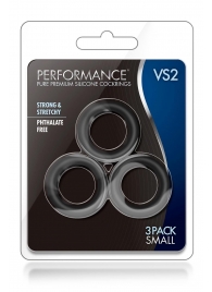 Набор из 3 черных эрекционных колец Black Small Penis Rings - Blush Novelties - в Череповце купить с доставкой