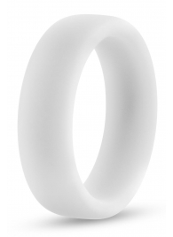 Белое люминесцентное эрекционное кольцо Silicone Glo Cock Ring - Blush Novelties - в Череповце купить с доставкой