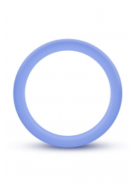 Голубое люминесцентное кольцо Silicone Glo Cock Ring - Blush Novelties - в Череповце купить с доставкой