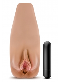 Маструбатор-вагина с вибрацией Soft   Wet Renata Realistic Tan Masturbator - Blush Novelties - в Череповце купить с доставкой