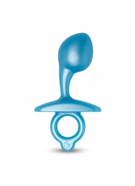 Голубая анальная пробка для массажа простаты Bulb Silicone Prostate Plug - 10,7 см. - b-Vibe - в Череповце купить с доставкой