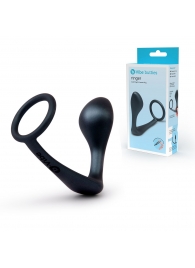 Черное эрекционное кольцо со стимулятором простаты Ringer Cock Ring   Plug - b-Vibe - в Череповце купить с доставкой
