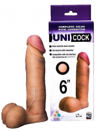 Насадка для страпона фаллической формы UNICOCK 6  - 18 см. - LOVETOY (А-Полимер) - купить с доставкой в Череповце