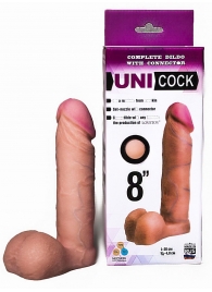 Фаллическая насадка для страпона UNICOCK 8  - 20 см. - LOVETOY (А-Полимер) - купить с доставкой в Череповце
