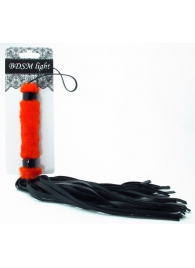 Нежная плеть с красным мехом BDSM Light - 43 см. - БДСМ Арсенал - купить с доставкой в Череповце