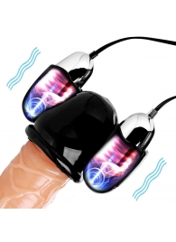Черная стимулирующая насадка для головки полового члена Multi Speed Vibrating Penis Head Teaser - XR Brands - в Череповце купить с доставкой