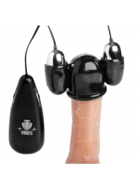 Черная стимулирующая насадка для головки полового члена Multi Speed Vibrating Penis Head Teaser - XR Brands - в Череповце купить с доставкой