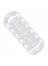 Комплект из 6 прозрачных эрекционных колец Ring Master Custom Ball Stretcher Kit - XR Brands - в Череповце купить с доставкой