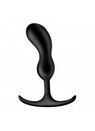 Черный массажер простаты с утяжелителями Premium Silicone Weighted Prostate Plug Medium - 16,3 см. - XR Brands - в Череповце купить с доставкой