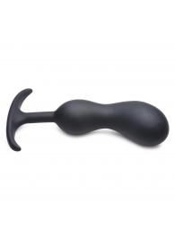 Черный массажер простаты с утяжелителями Premium Silicone Weighted Prostate Plug Large - 18,8 см. - XR Brands - в Череповце купить с доставкой