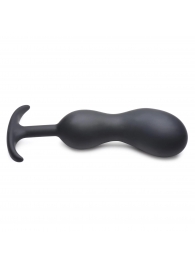 Черный массажер простаты с утяжелителями Premium Silicone Weighted Prostate Plug XL - 20,8 см. - XR Brands - в Череповце купить с доставкой