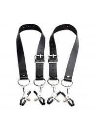 Ремни с зажимами для половых губ Spread Labia Spreader Straps with Clamps - XR Brands - купить с доставкой в Череповце