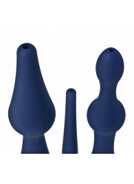 Набор из 3 универсальных насадок для анального душа Universal 3 Piece Silicone Enema Attachment Set - XR Brands - купить с доставкой в Череповце